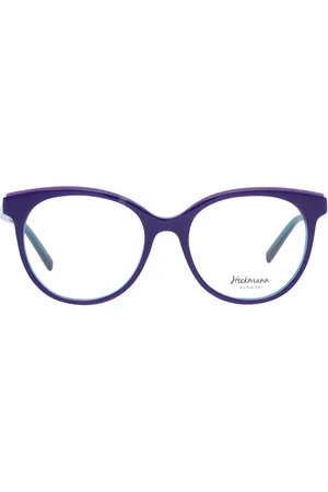 ANA HICKMANN Akcesoria, Kobieta, Fioletowy, ONE SIZE, Fioletowe Okrągłe Oprawki Optyczne z Acetatowymi Ramkami