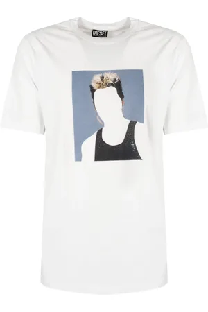 Diesel Koszulki, Mężczyzna, Biały, L, Bawełna, Minimalistyczny T-shirt z okrągłym dekoltem