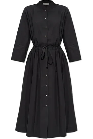 Tory Burch Sukienki, Kobieta, Czarny, S, Bawełna, Bawełniana sukienka o luźnym kroju