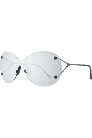 Porsche Design Akcesoria, Kobieta, Czarny, ONE SIZE, Len, Czarne Okulary Przeciwsłoneczne z Monolentą Tytanową