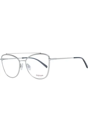 ANA HICKMANN Akcesoria, Kobieta, Szary, ONE SIZE, Srebrne Okulary Optyczne Aviator z zawiasem sprężynowym