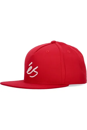 Es Akcoria, Mężczyzna, Czerwony, ONE SIZE, Bawełna, Czerwony Czapka z Daszkiem Snapback