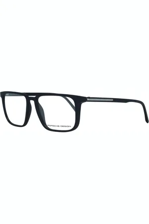 Porsche Design Akcesoria, Mężczyzna, Czarny, ONE SIZE, Czarne Kwadratowe Oprawki Optyczne z Szkłami Plastikowymi