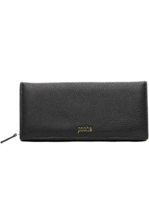Poche Paris Akcesoria, Kobieta, Czarny, ONE SIZE, Elegancki Portfel Skórzany