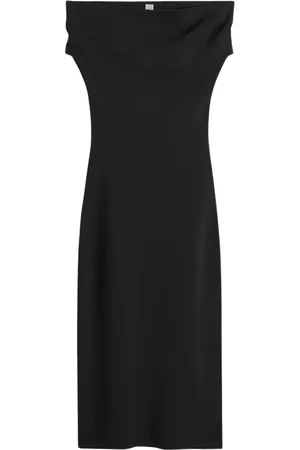 Totême Sukienki, Kobieta, Czarny, M, Nowoczesna Double-Knit Sukienka