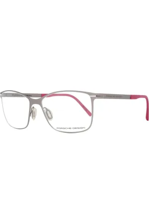 Porsche Design Akcesoria, Kobieta, Szary, ONE SIZE, Srebrne Metalowe Okulary Optyczne w Kształcie Prostokąta
