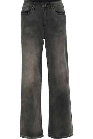 Kaffe Jeansy, Kobieta, Niebieski, XS, Denim, Jeansyy z Wysokim Stanem Średni Szary Denim