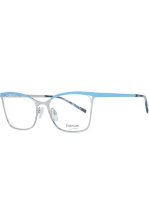 ANA HICKMANN Akcesoria, Kobieta, Niebieski, ONE SIZE, Niebieskie Metalowe Okulary Optyczne Cat Eye