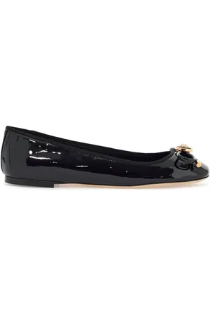 VERSACE Buty, Kobieta, Czarny, 41 EU, Baleriny z kokardką i detalami Meduzy
