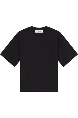 Rohe Koszulki, Kobieta, Czarny, S, Klasyczny Czarny T-shirt z Bawełny