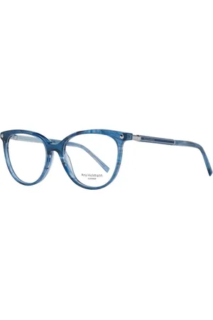 ANA HICKMANN Akcesoria, Kobieta, Niebieski, ONE SIZE, Niebieskie Okulary Optyczne z Acetatową Ramą Motyla