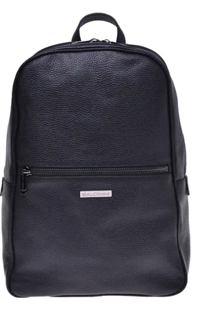 BALDININI Torebki, Mężczyzna, Czarny, ONE SIZE, Backpack in blue tumbled leather