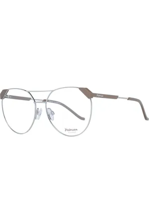 ANA HICKMANN Akcesoria, Kobieta, Szary, ONE SIZE, Srebrne Okulary Optyczne Aviator z Szkłami Demo