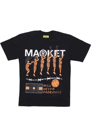 MARKET Koszulki, Mężczyzna, Czarny, M, Biała Koszulka Jump Shot Tee
