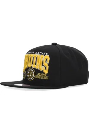 Mitchell & Ness Akcesoria, Mężczyzna, Wielobarwność, ONE SIZE, Boston Bruins Czapka z Płaskim Daszkiem