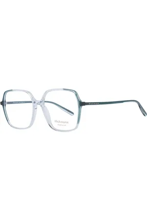 ANA HICKMANN Akcesoria, Kobieta, Zielony, ONE SIZE, Zielone Kwadratowe Okulary Optyczne z Acetatową Ramą