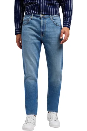 Lee Jeansy, Mężczyzna, Niebieski, W32 L32, Slim Straight Regular Fit Jeansy