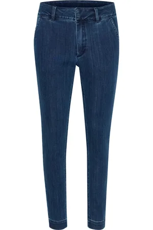 Kaffe Jeansy, Kobieta, Niebieski, XL, Ciemnoniebieskie Jeansyy 7/8