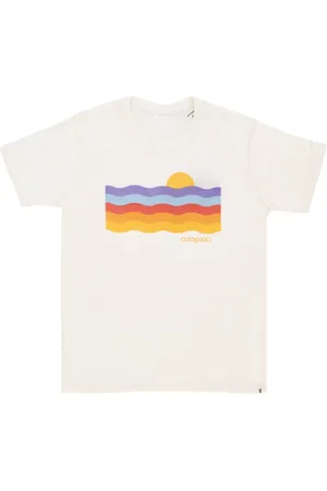 COTOPAXI Koszulki, Mężczyzna, Biały, L, Disco Wave Tee Bone T-Shirt