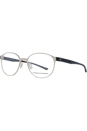 Porsche Design Akcesoria, unisex, Żółty, ONE SIZE, Złote Tytanowe Okrągłe Oprawki Optyczne z Szkłami Demo