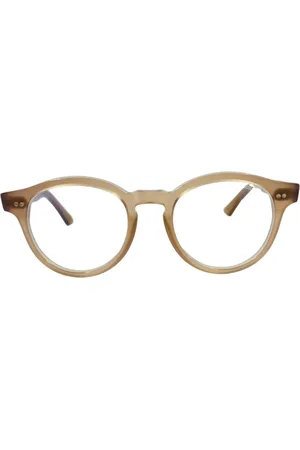 Cutler and Gross Akcesoria, unisex, Beżowy, ONE SIZE, Okrągłe okulary przeciwsłoneczne w stylu vintage beżowe