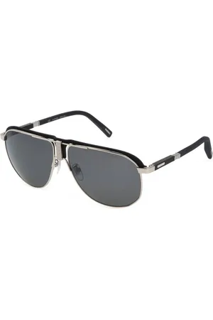 Chopard Akcesoria, Mężczyzna, Szary, ONE SIZE, Srebrne Metalowe Okulary Przeciwsłoneczne z Szklanym Szkłem