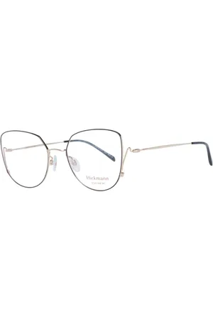 ANA HICKMANN Akcesoria, Kobieta, Żółty, ONE SIZE, Złote Metalowe Okulary Optyczne Cat Eye