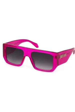 Roberto Cavalli Akcesoria, unisex, Różowy, ONE SIZE, Wielokolorowe okulary przeciwsłoneczne z octanu z różowym tarczą