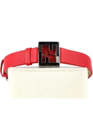 Fendi Pre-owned, Kobieta, Czerwony, ONE SIZE, Pre-owned Leather watches