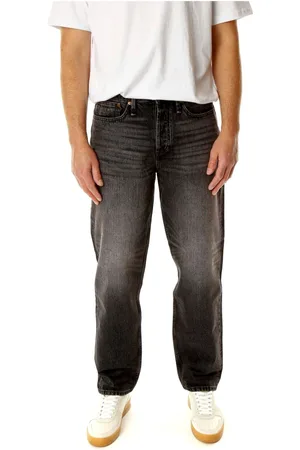 Denham Jeansy, Mężczyzna, Szary, W32 L32, Denim, Czarne luźne jeansy zwężane