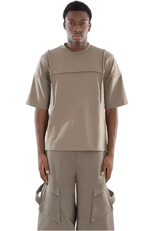 HELIOT EMIL Koszulki, Mężczyzna, Beżowy, S, Pylna Zielona H-Binding Tee