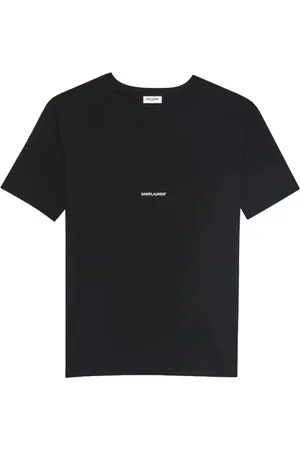 Saint Laurent Koszulki, Kobieta, Czarny, L, Rive Gauche T-shirt