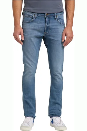Lee Jeansy, Mężczyzna, Niebieski, W33, Denim, Szczupłe dżinsy