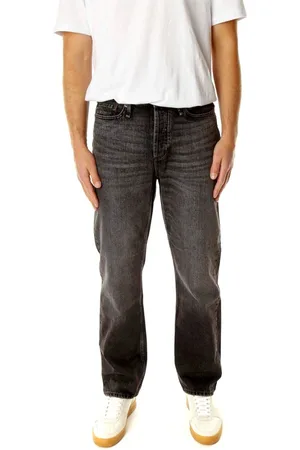 Denham Jeansy, Mężczyzna, Szary, W36 L34, Denim, Czarne jeansy z luźnym krojem i średnim stanem