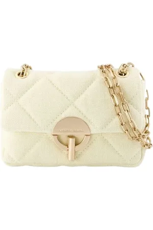 Vanessa Bruno Torebki, Kobieta, Żółty, ONE SIZE, Żółta Moon Bag - Styl lniany
