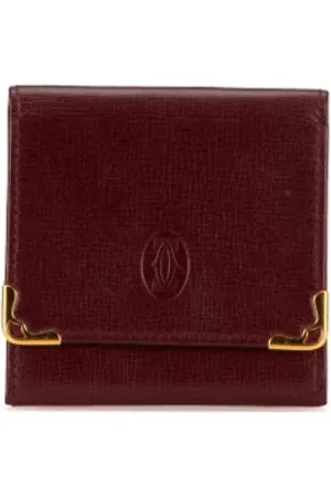Cartier Pre-owned, Kobieta, Czerwony, ONE SIZE, Skóra, Pre-owned skórzane portfele