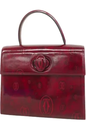 Cartier Pre-owned, Kobieta, Czerwony, ONE SIZE, Skóra, Pre-owned Skórzane torebki