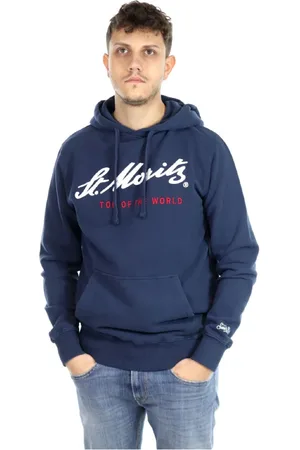 MC2 SAINT BARTH Bluzy, Mężczyzna, Niebieski, S, Bluza z kapturem w stylu