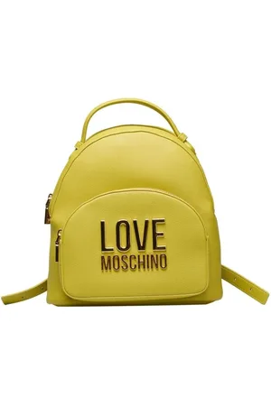 Moschino Torebki, Kobieta, Żółty, ONE SIZE, Stylowy plecak z regulowanymi paskami