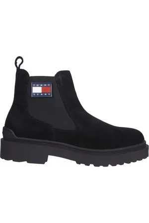 Tommy Hilfiger Buty, Mężczyzna, Czarny, 44 EU, Zamsz, Czarne botki męskie