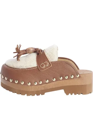 JEJIA Buty, Kobieta, brązowy, 36 EU, Wełna, Brązowe Skórzane Buty z Owczej Welny