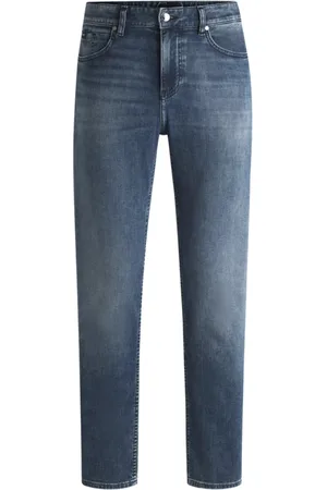 HUGO BOSS Jeansy, Mężczyzna, Niebieski, W33 L34, Granatowa Kurtka Jeansyowa