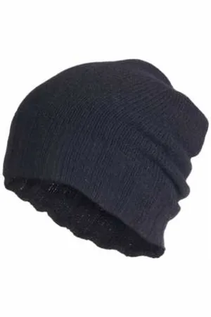 ISABEL BENENATO Akcesoria, Mężczyzna, Czarny, ONE SIZE, Kaszmir, Kaszmirowy Czarny Beanie Unisex Styl