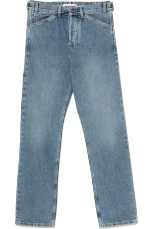 Moschino Jeansy, Mężczyzna, Niebieski, L, Indigo Klasyczne Spodnie na Guziki
