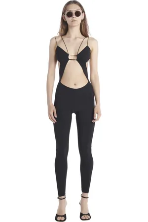 Amazuìn Kombinezony, Kobieta, Czarny, ONE SIZE, Czarna Sukienka Jumpsuit