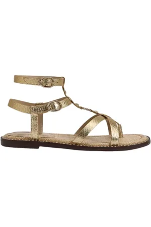 Sam Edelman Buty, Kobieta, Żółty, 36 EU, Złote Sandały dla Kobiet