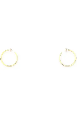 Tory Burch Akcesoria, Kobieta, Żółty, ONE SIZE, Eleganckie dwukolorowe metalowe kolczyki