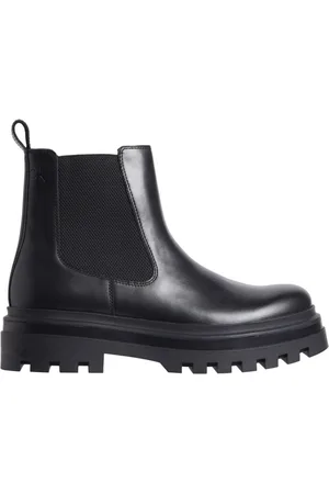 Calvin Klein Buty, Mężczyzna, Czarny, 46 EU, Czarne Chelsea Botki na kostkę dla mężczyzn