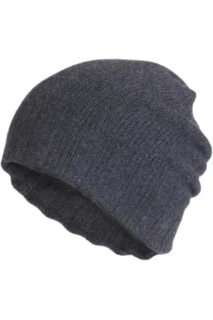 ISABEL BENENATO Akcesoria, unisex, Szary, ONE SIZE, Kaszmir, Kaszmirowy Szary Beanie Czapka Unisex