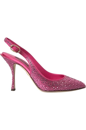Dolce & Gabbana Buty, Kobieta, Różowy, 36 EU, Kryształowy Różowy Slingback Obcasy Buty